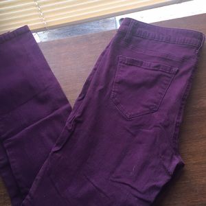 Burgundy skinny jeans